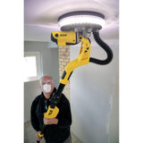 STANLEY FATMAX SFMEE500S-QS Lijadora Eléctrica para Panel de Yeso, con Cable, Potencia de 750 W, Diámetro de Disco 225 mm, Velocidad 1700 rpm, Anillo de Luz LED, Extensible hasta 1.8 mts
