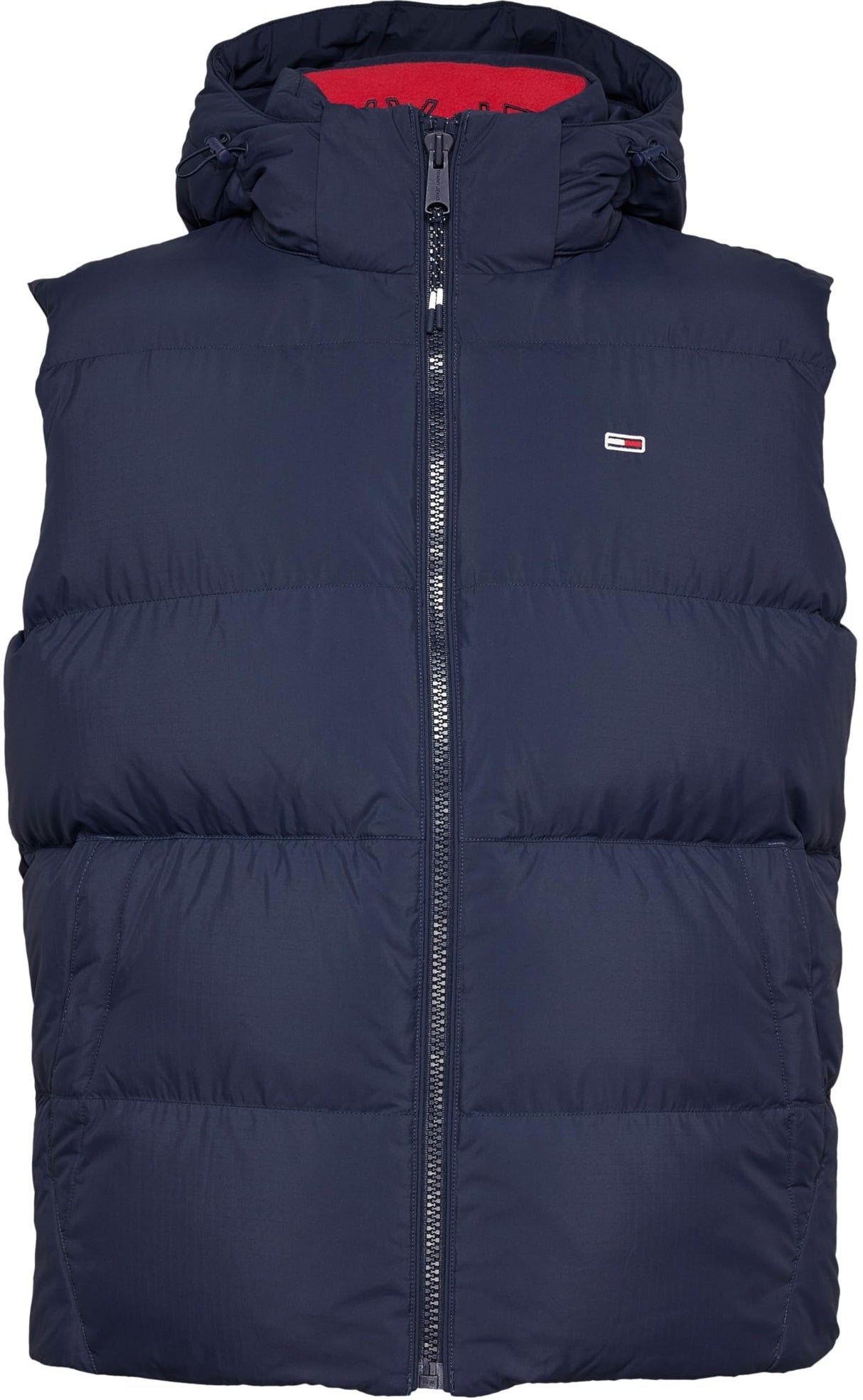 Tommy Jeans Chaleco Hombre Essential Down Vest con Capucha, Azul (Dark Night Navy), S