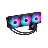 ASUS ROG STRIX LC III 360 ARGB - Refrigerador líquido AiO con bloque de agua giratorio 360°, bomba Gen7 v2 de Asetek, ventiladores ROG ARGB y efectos de iluminación Aura personalizados