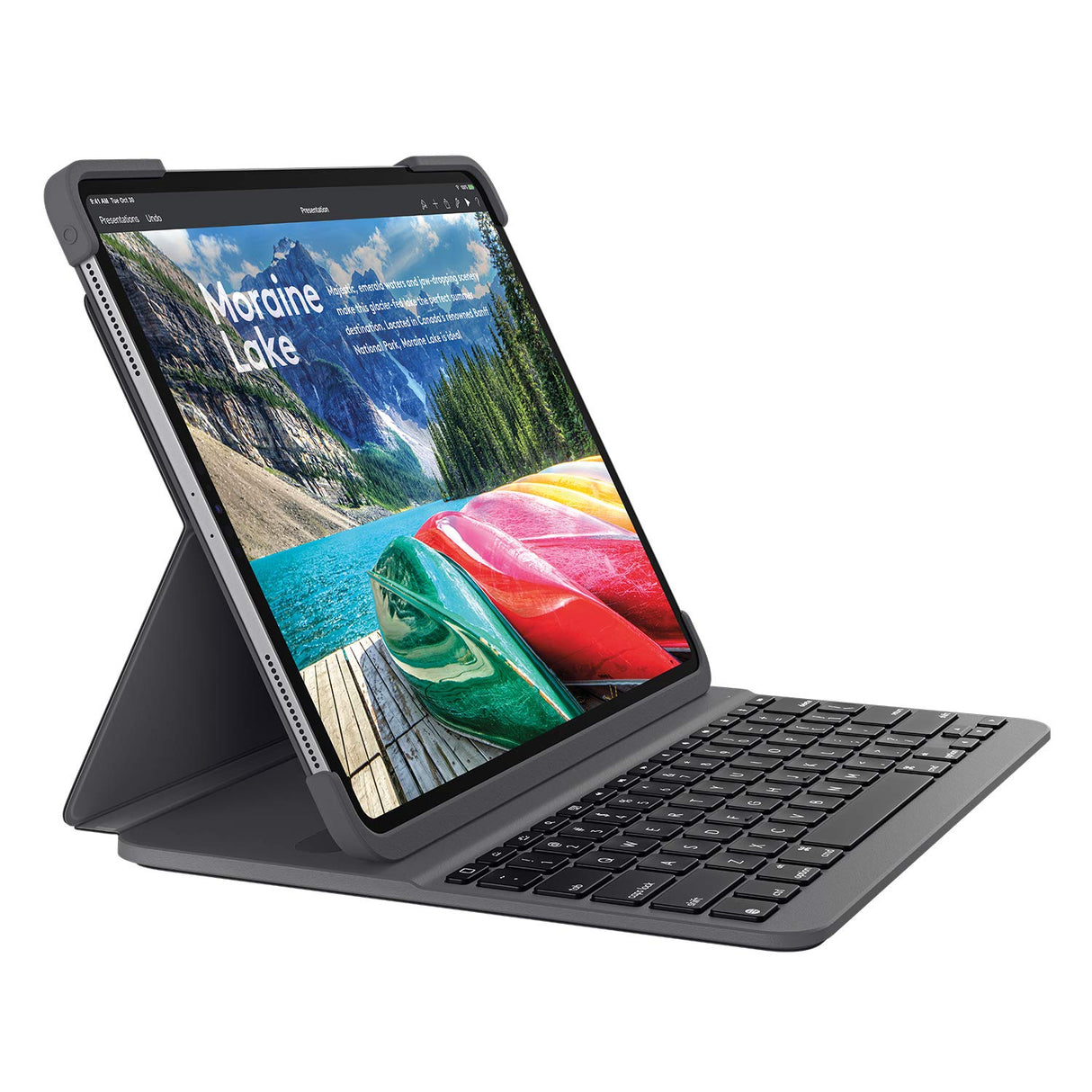 Logitech Slim Folio Pro Funda para iPad con Teclado Inalámbrico Bluetooth, iPad Pro 12,9 Pulgadas 3.ª Gen Modelos A1876, A1895, A1983, A2014, Teclas Retroiluminadas, Disposición QWERTY Italiano