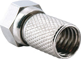 Schwaiger GmbH Schwaiger -FST7004 531 - Juego de 4 Conectores F (7 mm de diámetro, para Cable coaxial, conexión de Enchufe y Cable, 4 Unidades), Color Plateado