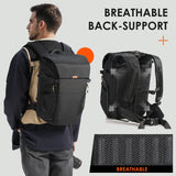 TARION Mochila Fotográfica Grande Profesional - Compartimento Portátil 16'' + Acceso Lateral/Trasero Rápido con Cubierta Impermeable y Cinturón Desmontable - Para Cámaras DSLR Thorner