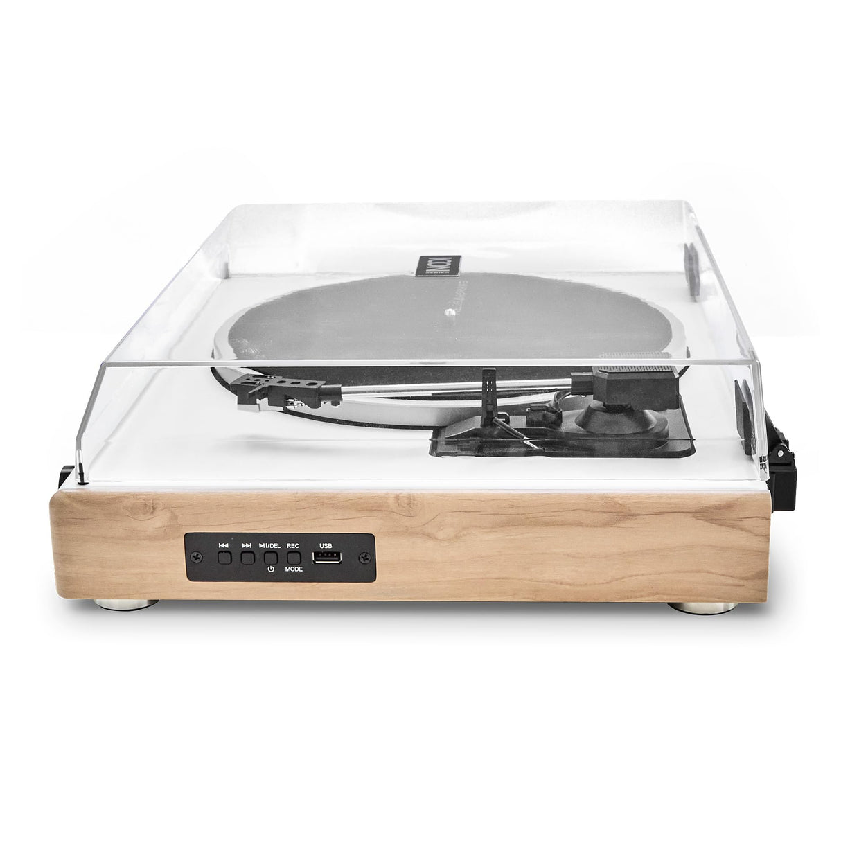 Energy Sistem Enersy Sistem Woodspin + – Tocadiscos de 40W, Cartucho magnetico, vinilos, Puerto USB, Bluetooth y autostop