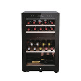 Haier Wine Bank 50 Series 7 HWS42GDAU1- Vinoteca de 42 botellas, Estantes de madera, Filtro Anti-UV, Filtro de carbón, Refrigeración por Compresor, Display Digital, Iluminación LED, Silenciosa 37 dbA