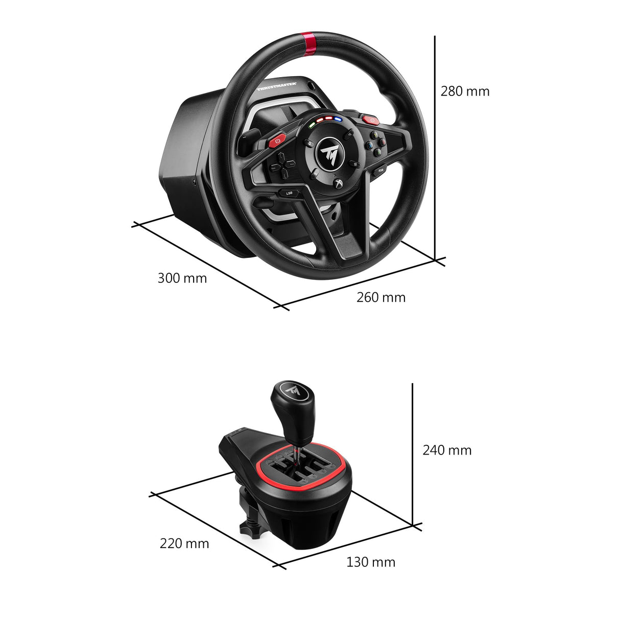 Thrustmaster T128 Shifter Pack, Volante de Carreras T128 y TH8S Shifter Add-On, Compatible con Xbox y PC