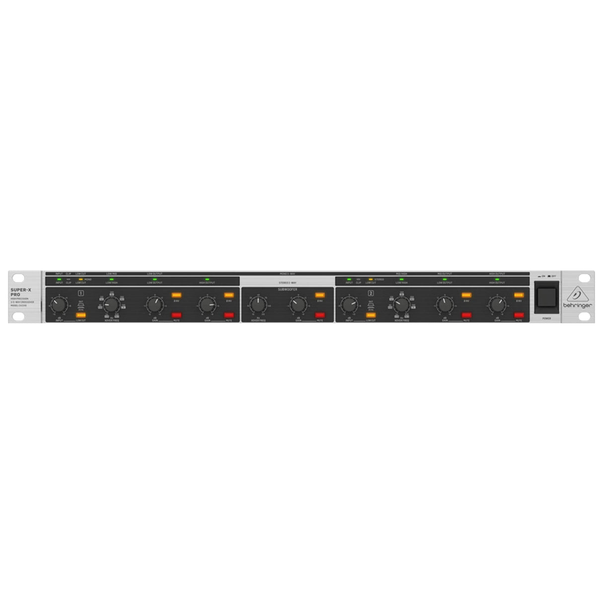 Behringer SUPER-X PRO CX2310 V2 Crossover estéreo de alta precisión de 2 vías/mono de 3 vías con salida de subwoofer