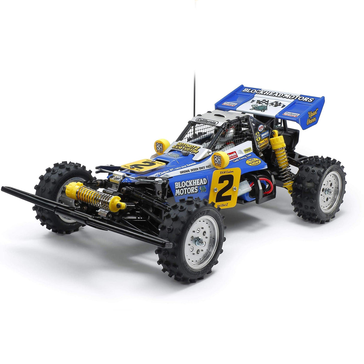Tamiya 58710 1:10 RC Hotshot II Blockhead Motors - Coche teledirigido, vehículo RC, modelismo, Kit para Montar, Hobby, Bricolaje, Azul Claro