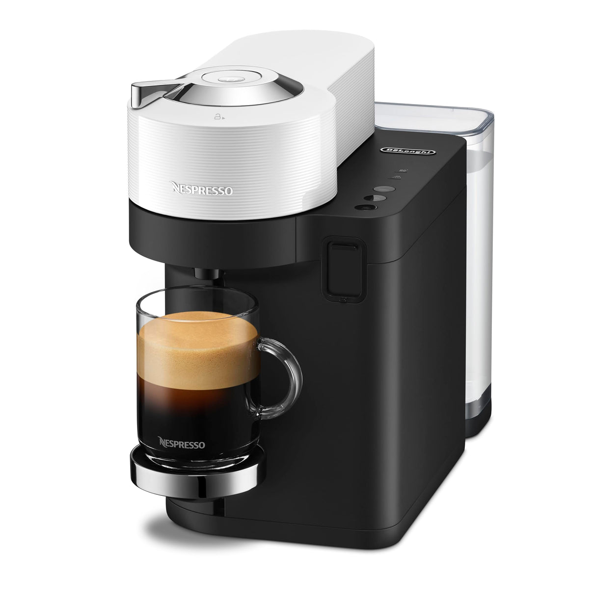 Nespresso De'Longhi Vertuo Lattissima ENV300.W, Máquina de Café Automática con Espumador de Leche Automático, Cafetera de Cápsulas de Servicio Individual, 5 Tamaños de Taza, 1500W, Blanco