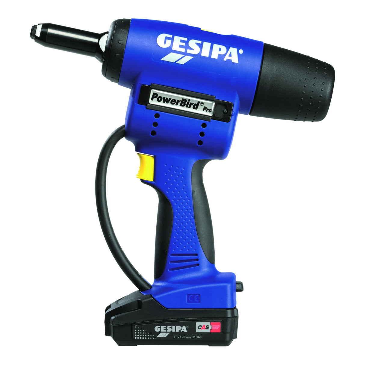 Gesipa PowerBird Pro Gold Edition CAS 1679665 - Remachadora sin batería (20.000 N, para remaches ciegos de hasta 6,4 mm de diámetro, motor sin escobillas)