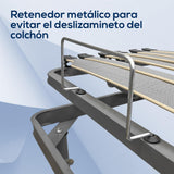 DUÉRMETE ONLINE - Pack Cama Eléctrica Articulada Reforzada Ergomedic Pro + Colchón Sanitario Sanipur + Barandillas INOX, 90x190