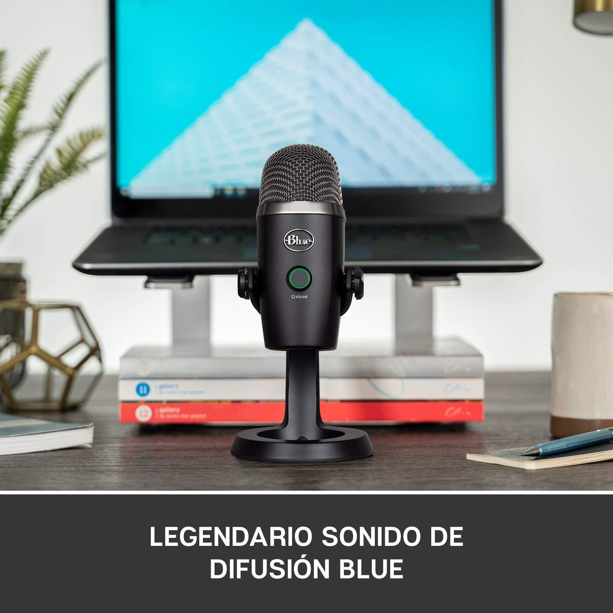 Logitech for Creators Blue Yeti Nano Micrófono de condensador USB Premium, Grabación, Streaming, Gaming, Podcasting, PC, Mac, Efectos Blue VO!CE, Cardioide y Omnidireccional, Sin Latencia - Negro