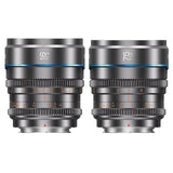 SIRUI Night Walker Lente de Cine con Enfoque Manual Set, 16mm, 75mm, Lente de Gran Apertura T1.2 con Montura S35 para X Montura Cameras, para X-H2/H2S, XT-4, XT-3,X-S10 (MS-2SXG, X Montura, Gris)