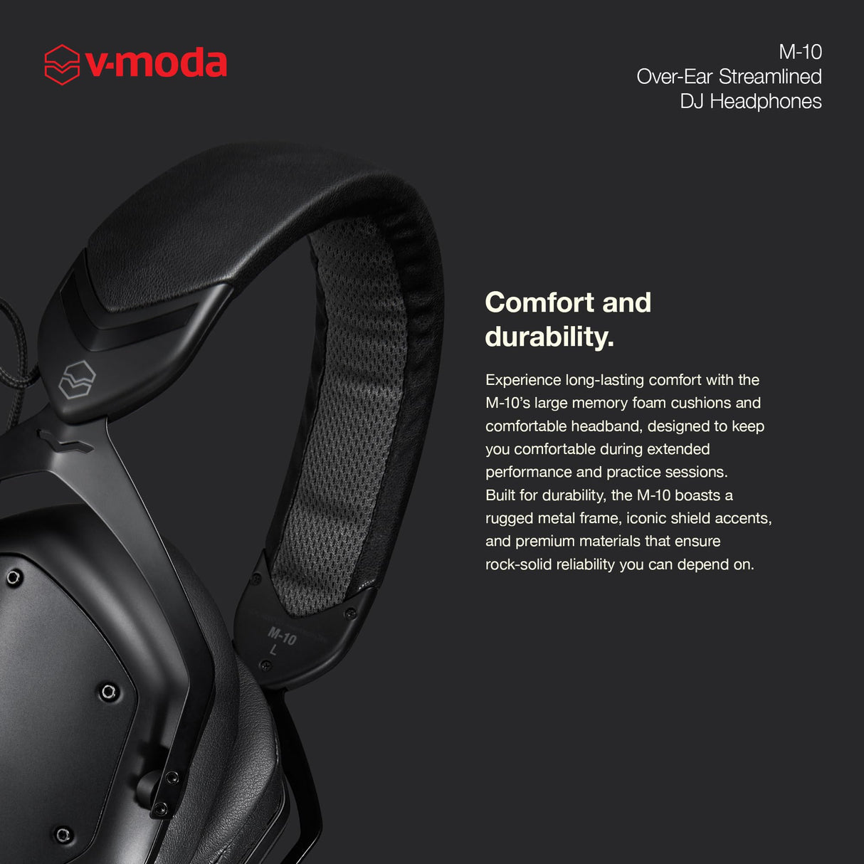 V-Moda Auriculares M-10, Auriculares de DJ estilizados con el auténtico Sonido