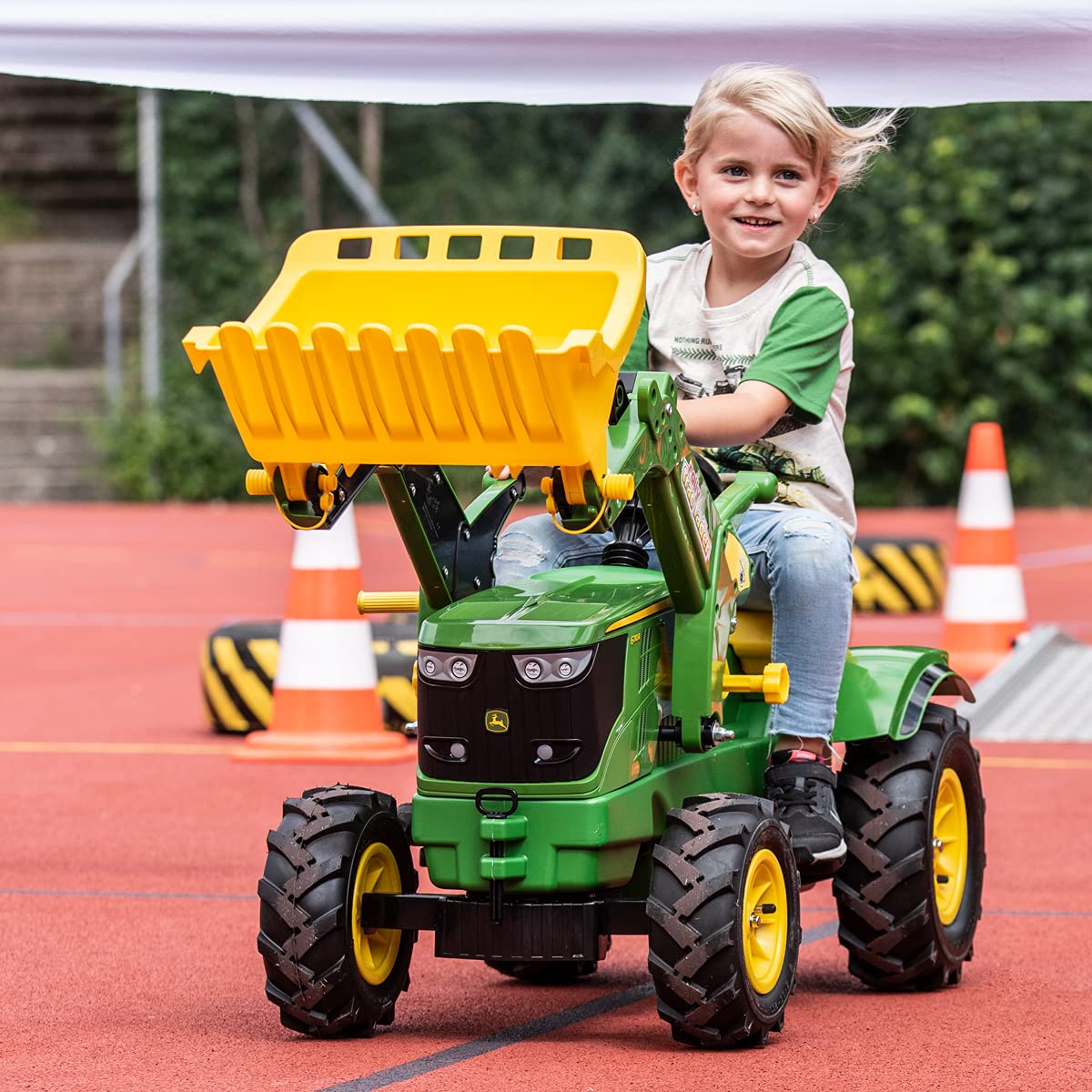 Rolly Toys 61 110 2 Rollyfarmtrac John Deere 6210 R - Tractor de pedales (con pala y ruedas ligeras) , color/modelo surtido