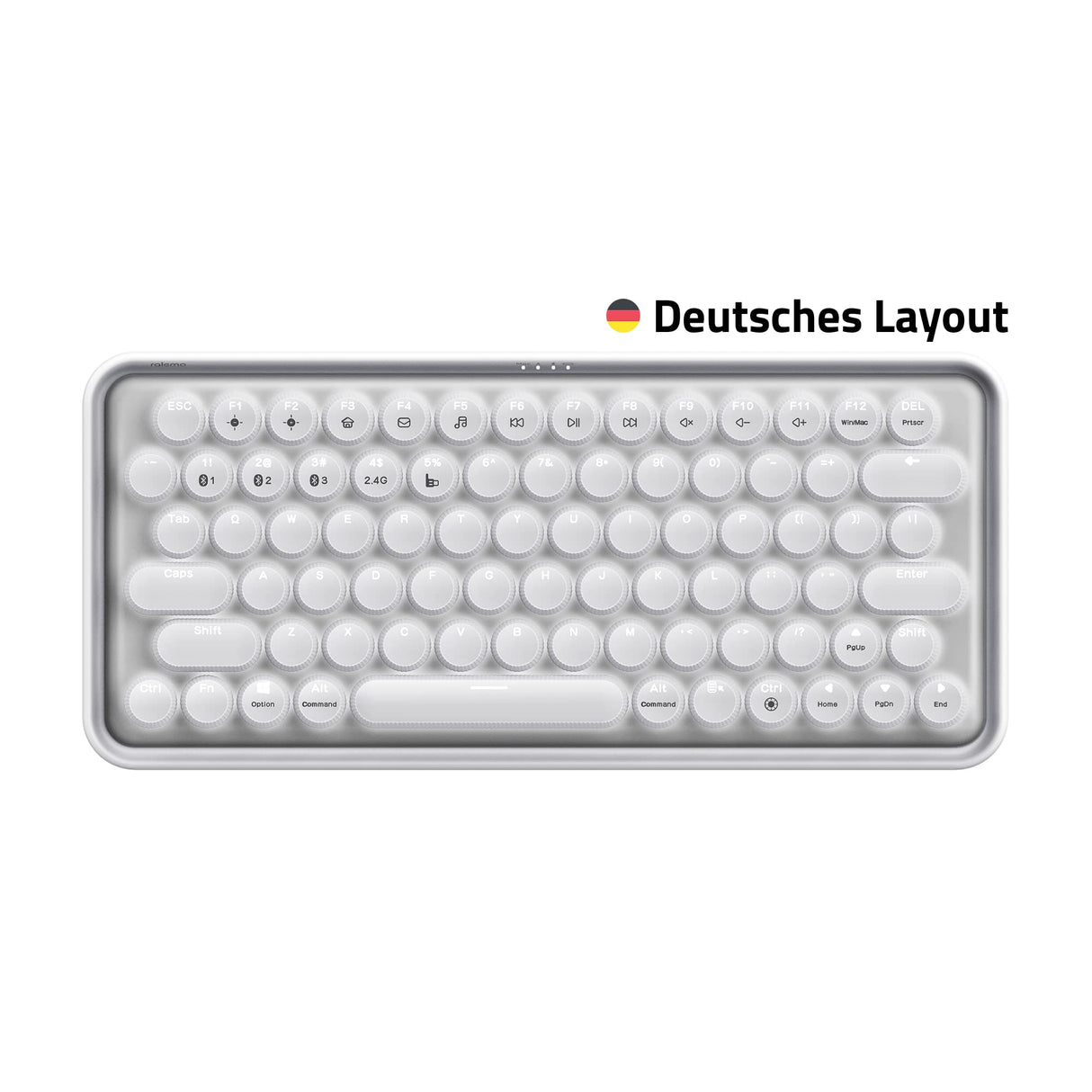 Rapoo Ralemo Pre 5 clavier USB + Bluetooth Allemand Blanc