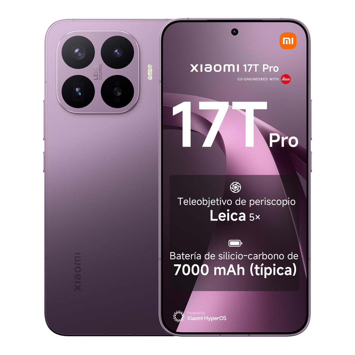 XIAOMI 17T Pro Smartphone de 12+1024GB Violeta Teleobjetivo Leica 5X
