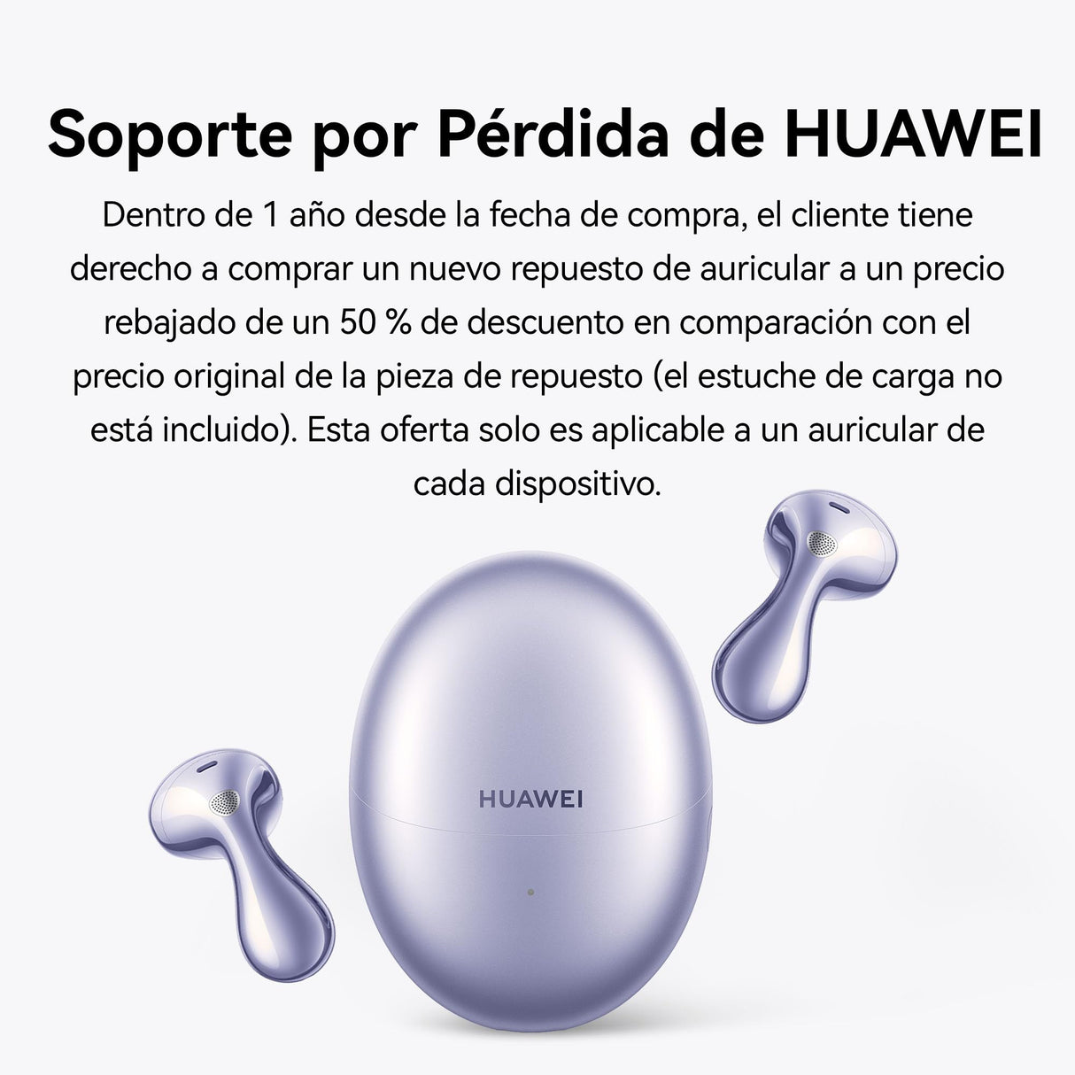 HUAWEI FreeBuds 6 Auriculares Inalámbricos, Ajustados a los Oídos, Sonido Auténtico de Doble Controlador, Llamadas Estables y Claras, Open-fit ANC, 36H Duración de la Batería, IP54, iOS&Android,Morado