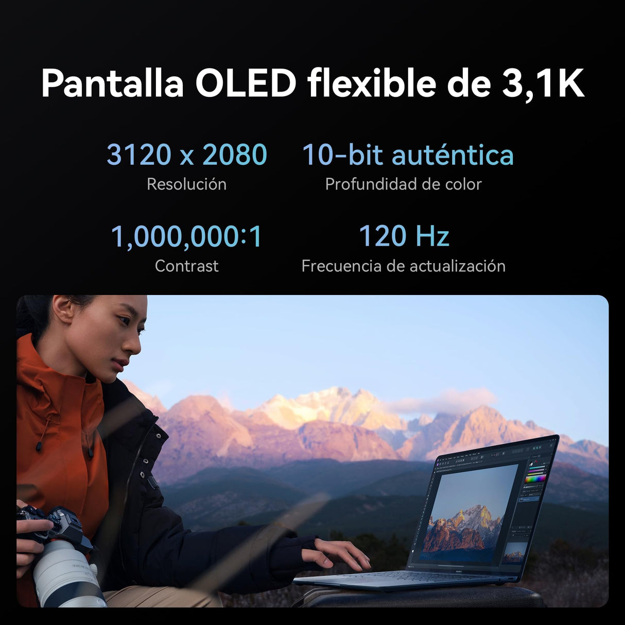 HUAWEI MateBook X Pro Core Ultra, 980 g Ultraligero, Procesador IntelCore Ultra 9, 14,2 Pulgadas, Pantalla OLED Flexible, 32GB + 2TB, Azul Morandi