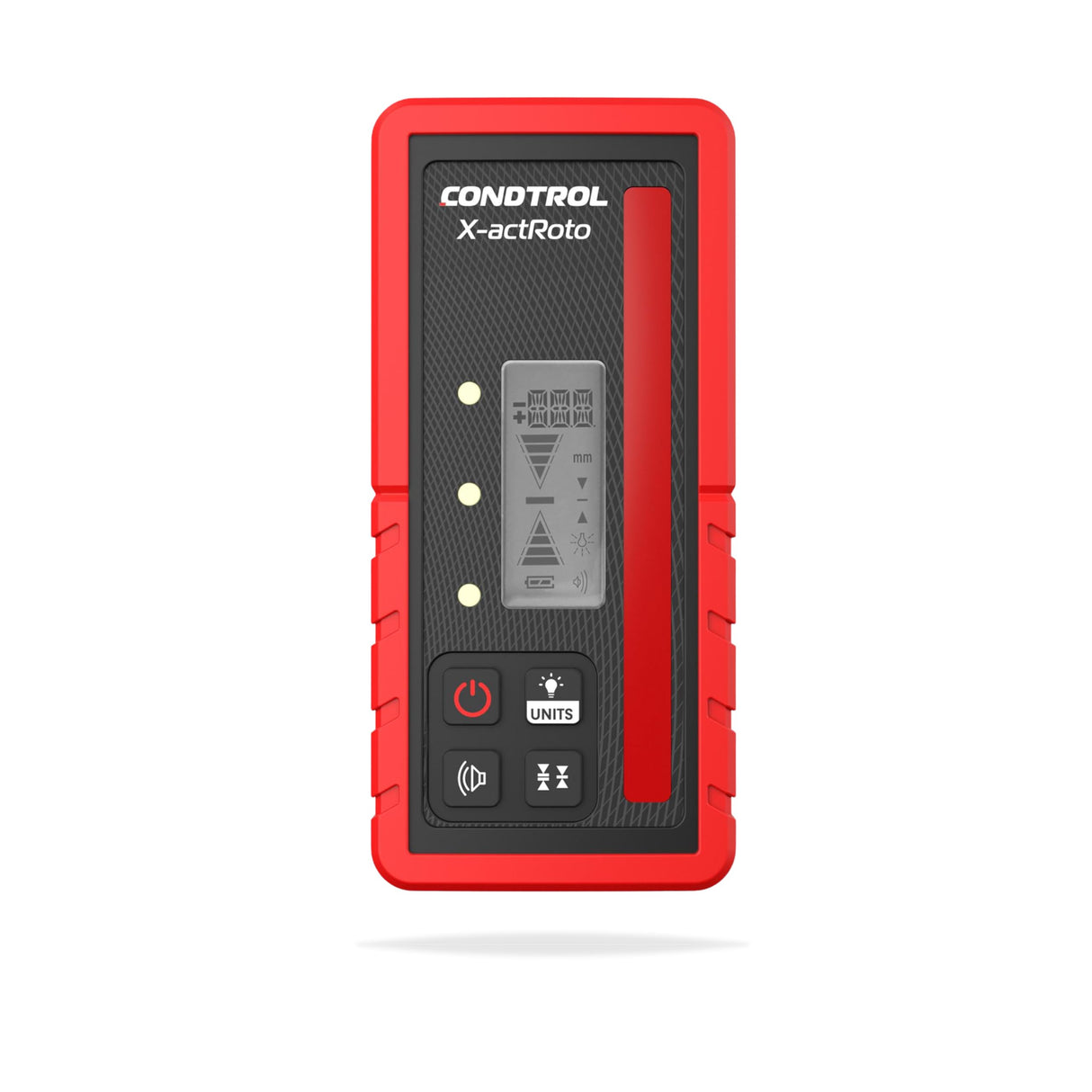 CONDTROL - Célula de Recepción X-ACT ROTO Láseres Rotativos Rojos - Pantalla LCD de Doble Cara - Gran Precisión - Medidas en mm y Pulgadas - Viene con Accesorios