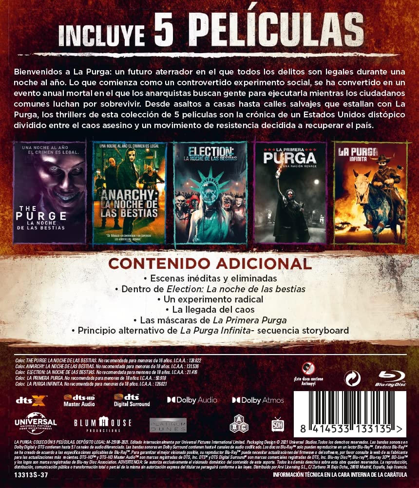 La purga Pack 1-5 [Blu-ray]