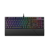 ASUS ROG Strix Scope II - Teclado gaming de tamaño completo, espuma amortiguadora, interruptores ROG NX Snow prelubricados, teclas ABS con revestimiento UV, controles multifunción, acceso rápido, RGB