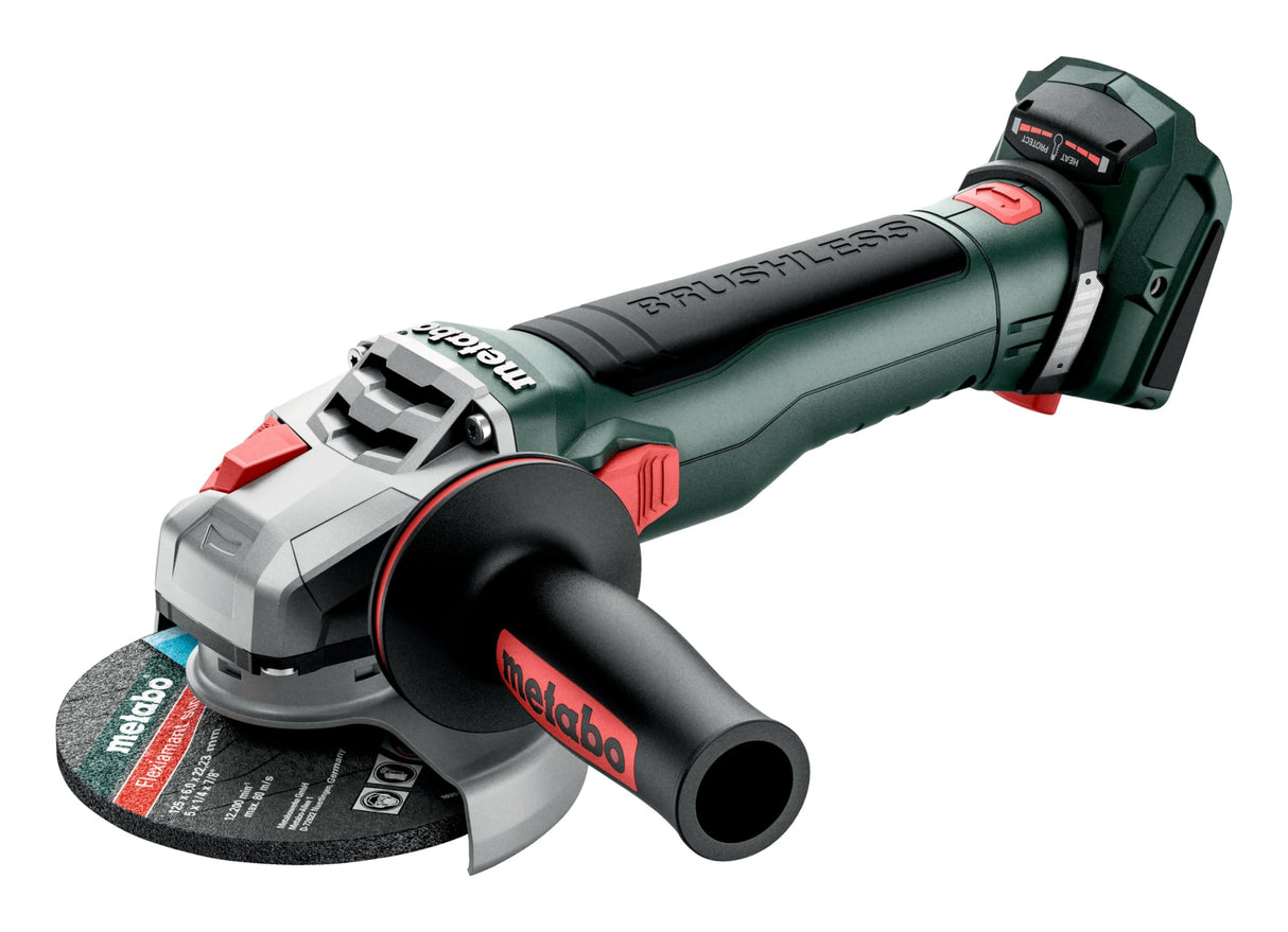 Metabo WB 18 LT BL 11-125 - Amoladora angular inalámbrica rápida de 18 V (amoladora/amoladora/amoladora/amoladora sin batería + cargador) # 613054850