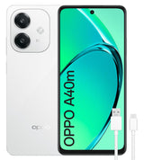 OPPO A40m - Smartphone Libre, 16GB(8GB+8GB) 256GB, Pantalla HD+ LCD 6.7", Cámara 50+2+8 MP, Android, Batería 5100mAh, Carga Rápida 45W - Blanco