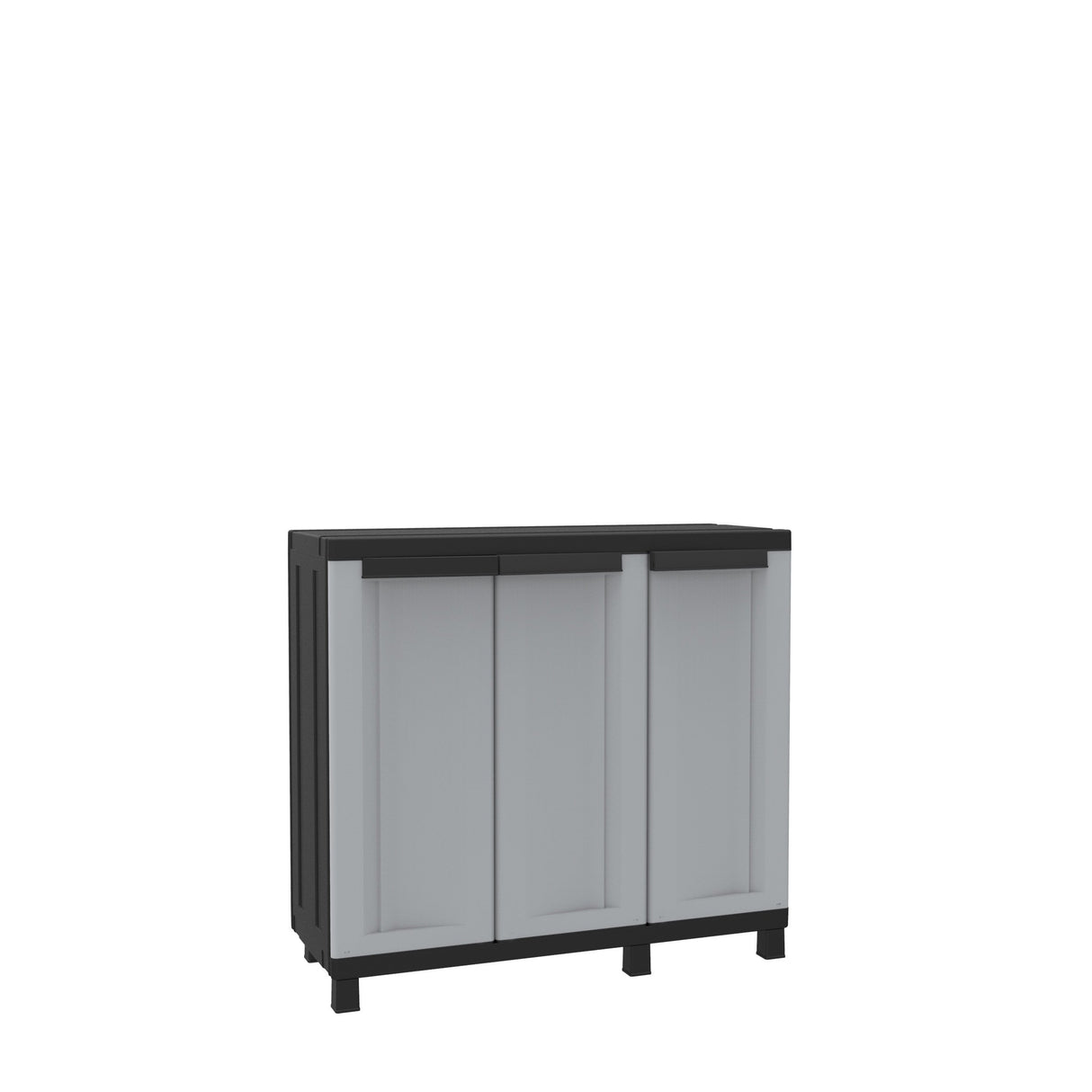 Terry, Twist Black 102b, Armario Multifunción 3 Puertas con 2 Compartimentos separados. 102x39x91,5 cm