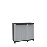 Terry, Twist Black 102b, Armario Multifunción 3 Puertas con 2 Compartimentos separados. 102x39x91,5 cm