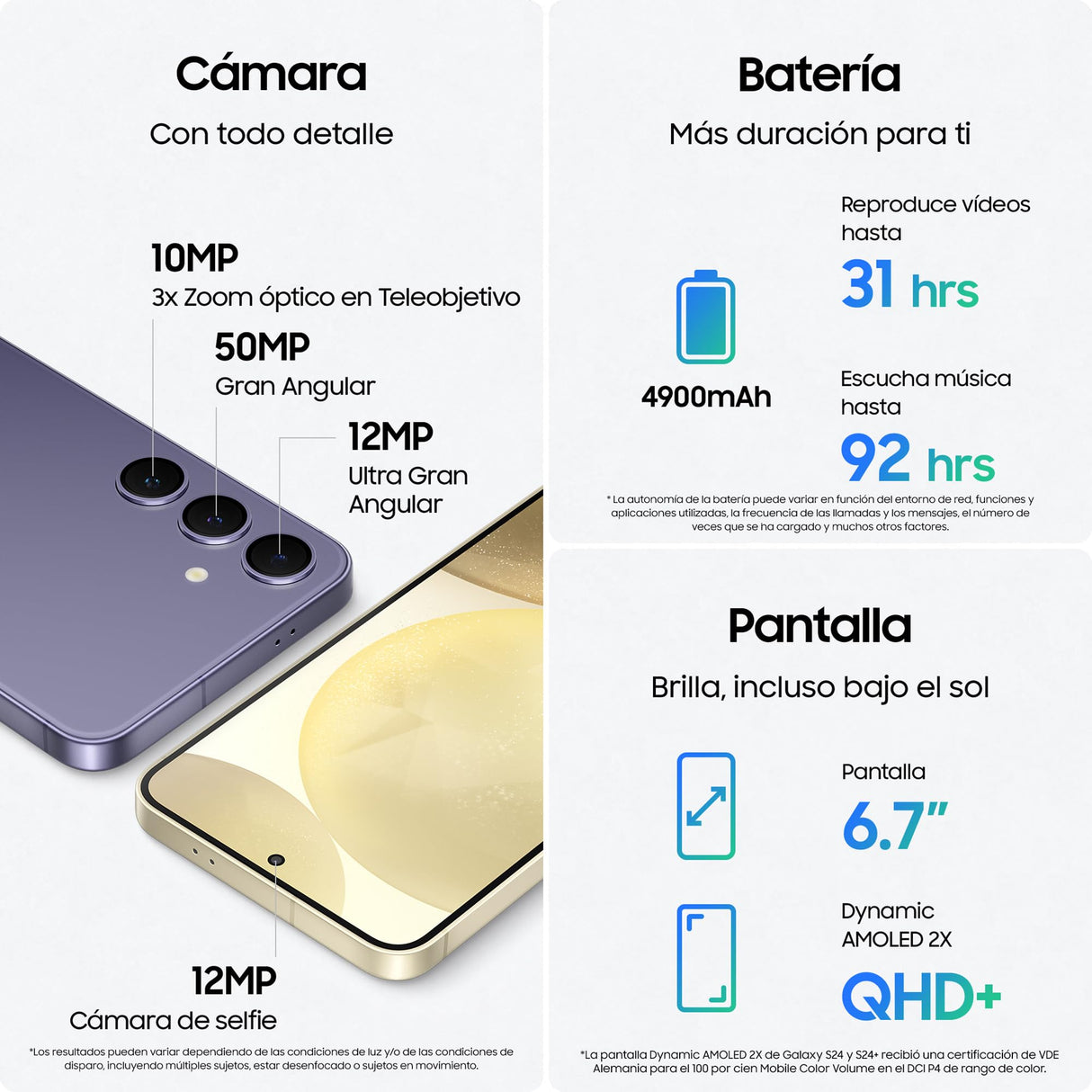 Samsung Galaxy S24+ y Cargador 45W, Móvil con IA, Smartphone Android, 12GB RAM Más Rápida, 512GB Almacenamiento, Cámara 50MP, Gran Pantalla, Batería Larga Duración, Negro Onyx (Versión Española)