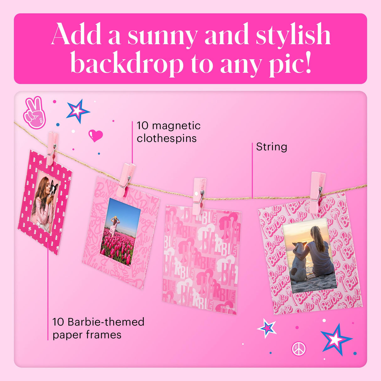 Kodak x Barbie Printomatic Cámara Instantánea Digital – Paquete de Regalo Estilo de Firma + Estuche Barbie, Álbum de Fotos, Pegatinas, Marcos Colgantes, 50 Pegatinas y Papel Zink (20 Hojas)