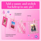 Kodak x Barbie Printomatic Cámara Instantánea Digital – Paquete de Regalo Estilo de Firma + Estuche Barbie, Álbum de Fotos, Pegatinas, Marcos Colgantes, 50 Pegatinas y Papel Zink (20 Hojas)