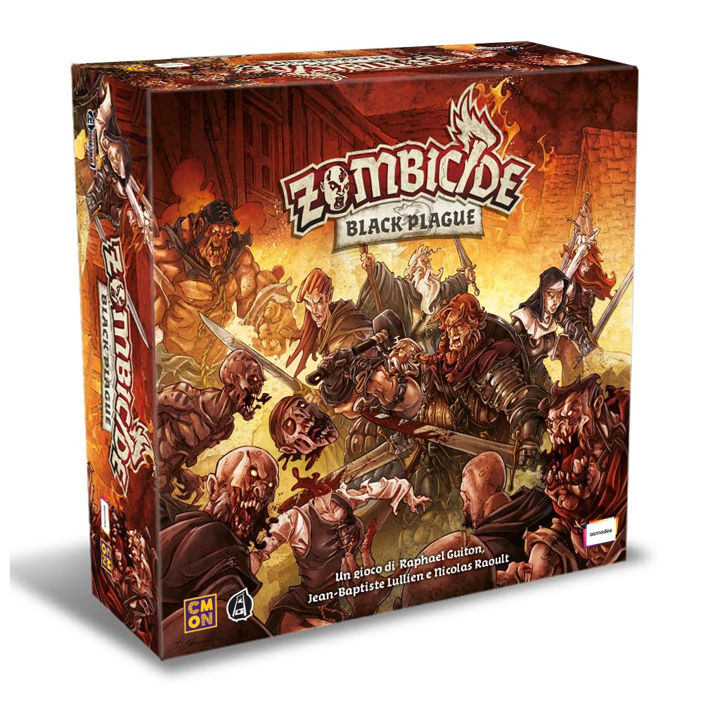 Asterion-Zombie Zombicide Black Plague – Juego de Mesa, edición en Italiano, 14 años +, Gioco Base (8435)