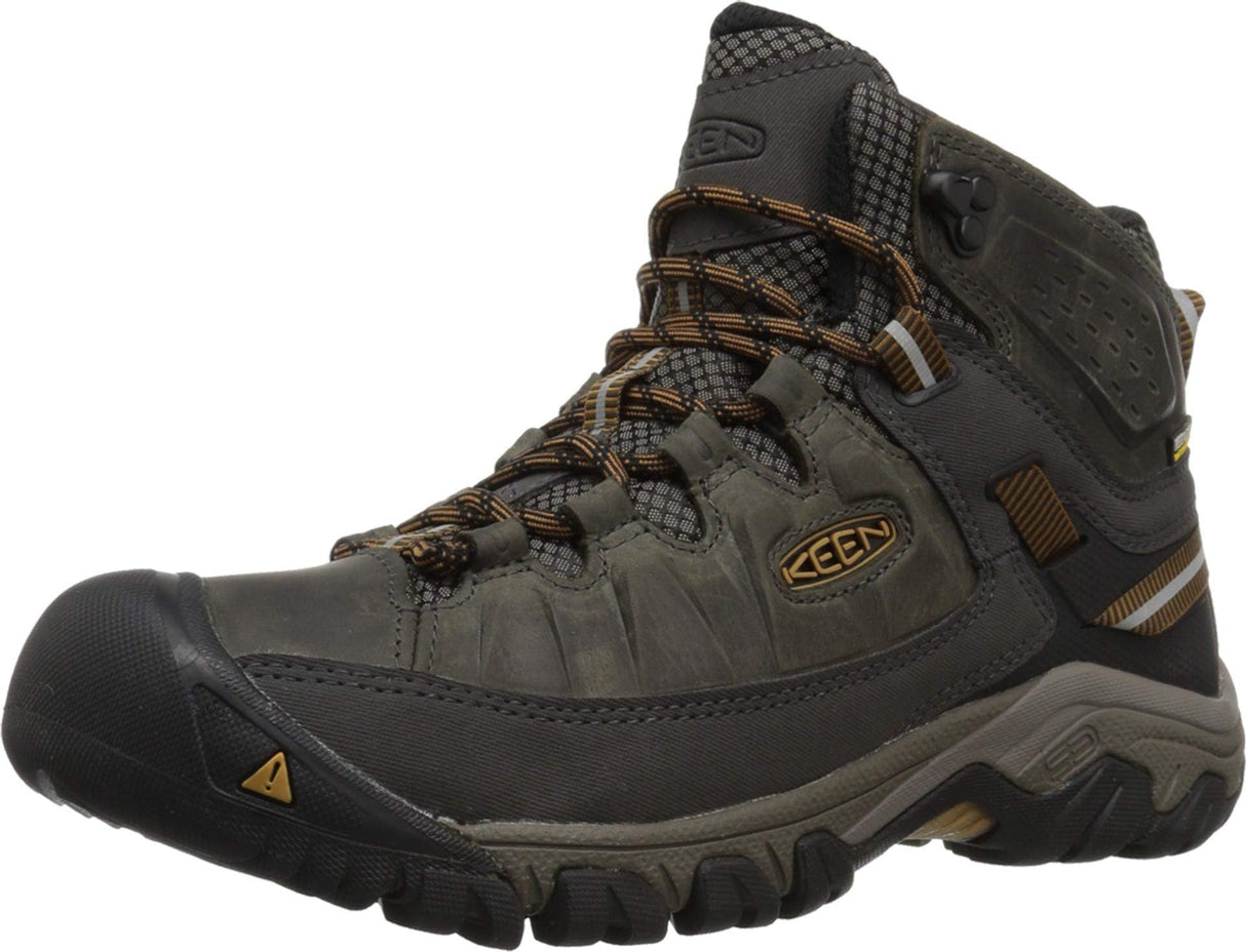 KEEN Targhee 3 Mid Waterproof, Zapatos para Senderismo, Hombre, Black Olive Golden Brown, 41 EU Ancho