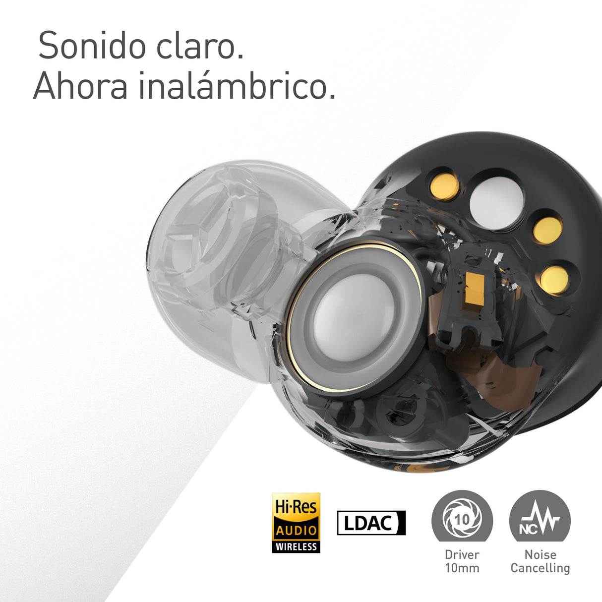 Technics EAH-AZ80E-A Auriculares inalámbricos con cancelación de Ruido, Bluetooth, Auriculares intrauditivos con micrófono, Ajuste Personalizable, hasta 7 Horas de reproducción, Azul Medianoche