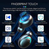 ASDRTB Auriculares inalámbricos, Auriculares inalámbricos controlados por Botones, Auriculares inalámbricos Mini Reales con micrófono en los oídos, Auriculares inalámbricos Impermeables