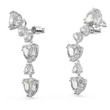 Swarovski Pendientes Ear Cuff para Mujer, con Baño de Rodio, Cristal Swarovski, Colección Mesmera de Swarovski