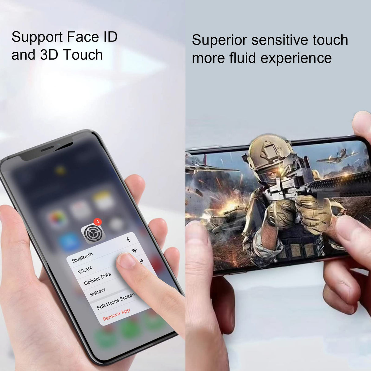 Seafree para iPhone X Pantalla de reemplazo 3D Touch Pantalla LCD digitalizador Conjunto Completo + Herramientas de reparación + Protector de Pantalla + TPU Caso + Sello a Prueba de Agua 5.8 Pulgadas