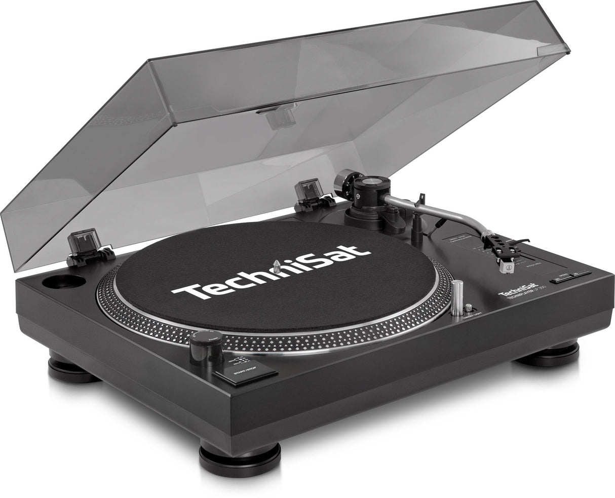TechniSat TECHNIPLAYER LP 300 - Tocadiscos profesional USB (con función Scratch y digitalización, velocidad de rotación: 33/45 rpm, accionamiento directo controlado por cuarzo), color negro