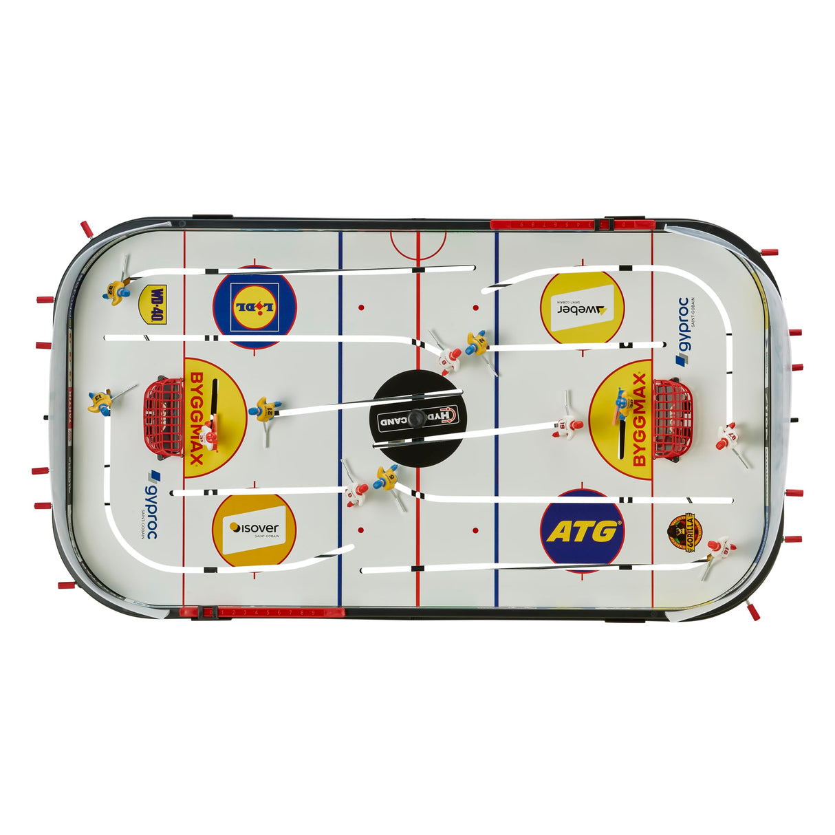 STIGA Play Off 21 Juego de Hockey sobre Hielo - Versión Actualizada con Peter Foppa Forsberg, Fácil Montaje, Lámina de Hielo 25% Más Gruesa, Contador de Goles y Discos Personalizados, 96x50 cm