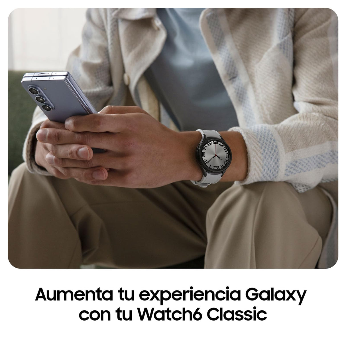 Samsung Galaxy Watch6 Classic Bluetooth, 47 mm + Correa de recambio - Smartwatch, Control de Salud, Seguimiento Deportivo, Batería de Carga Rápida, Plateado (Versión Española)