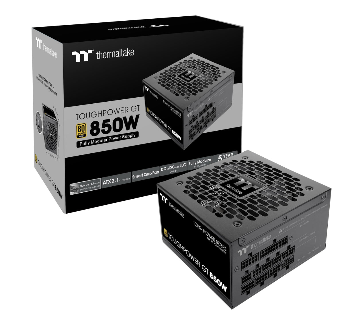 Thermaltake Toughpower GT 850W | ATX 3.1 | PCIe 5.1 | 80+ Gold | Modular