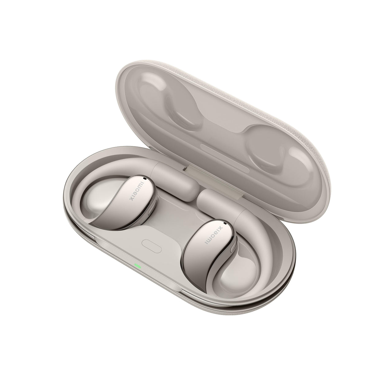 XIAOMI OpenWear Stereo - Auriculares inalámbricos, cancelación de Ruido, Driver dinámico, Doble micrófono, 7.5 Horas de autonomía y 38,5 Horas con el Estuche de Carga, Beige (Versión ES)