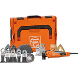 FEIN Multimaster MM 500 Plus Top EDITION,La MultiTool para obras en interiores y reformas con 62 accesorios, para serrar en madera y metal, lijar, separar azulejos y mucho más.