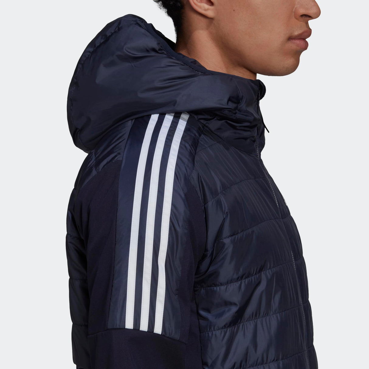 adidas Men's Essentials Insulated Hooded Hybrid Jacket (Midweight)