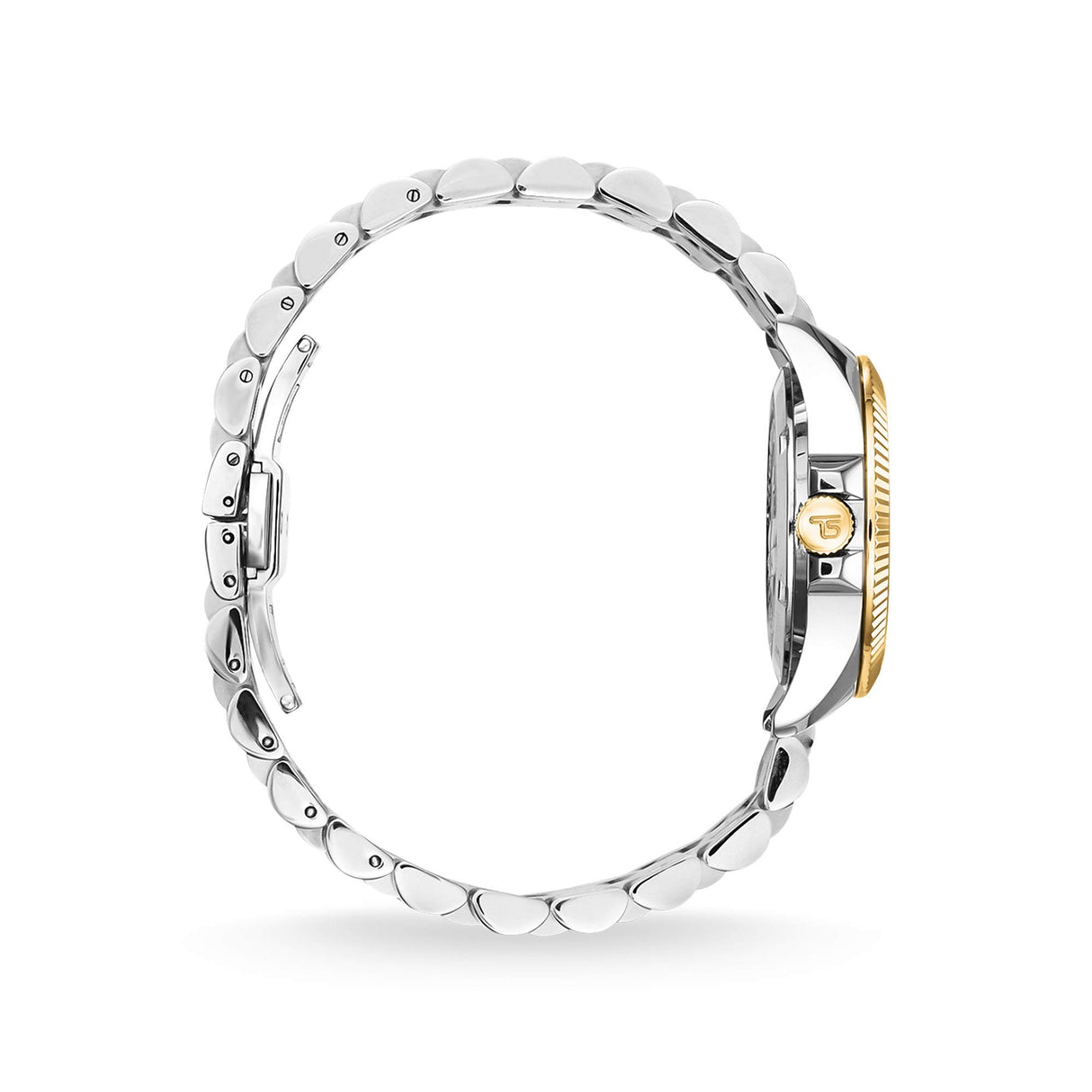 THOMAS SABO Reloj Analógico para Mujeres de Cuarzo con Correa en Acero Inoxidable WA0370-291-203-33 mm