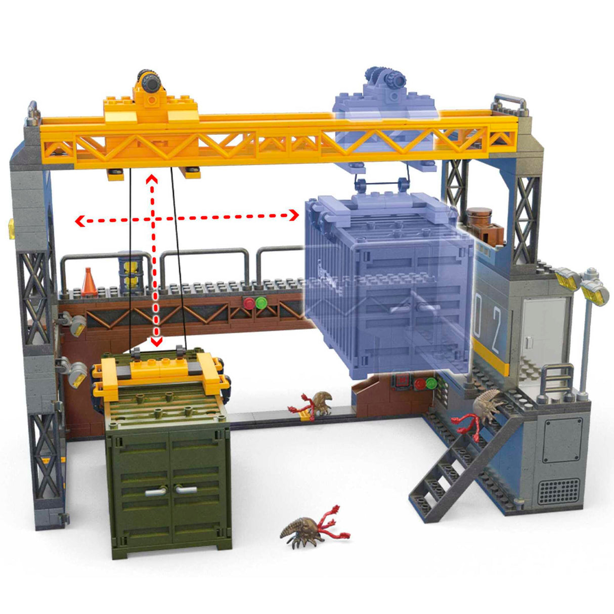 Mega Halo Avalancha en la Torre Traxus Bloques de construcción con Figuras y Accesorios, Juguete +8 años (Mattel HNC59)