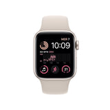Apple Watch SE de 2.ªgeneración (GPS, 40mm) Reloj Inteligente con Caja de Aluminio en Blanco Estrella - Correa Deportiva Blanco Estrella - Talla única. Monitor de entreno y sueño