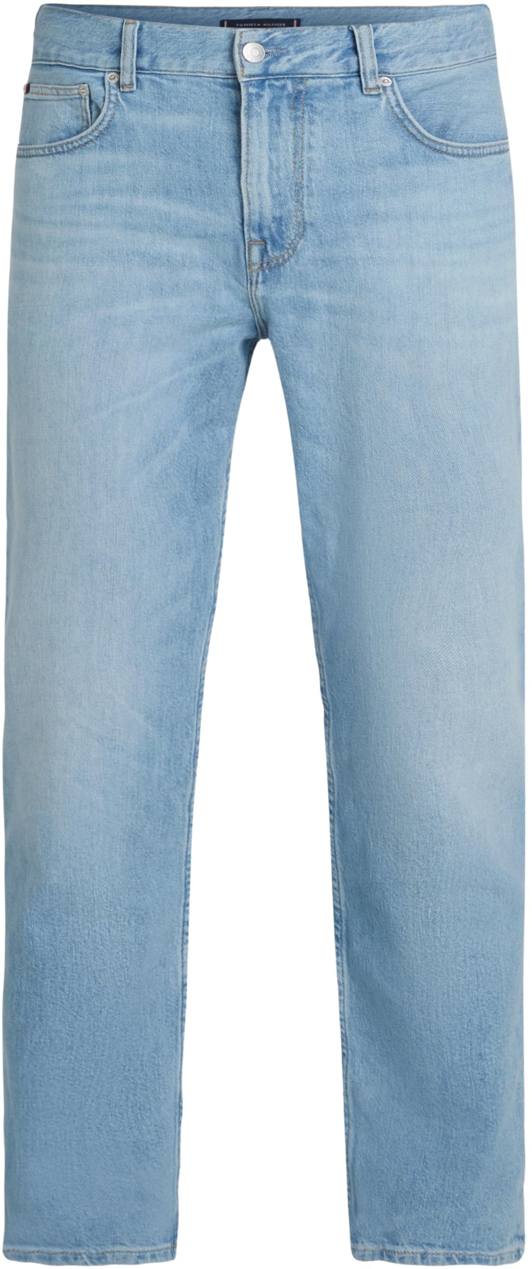 Tommy Hilfiger Straight Denton Jeans Washes Vaqueros, Denim (Heron Blue), 33W / 32L para Hombre