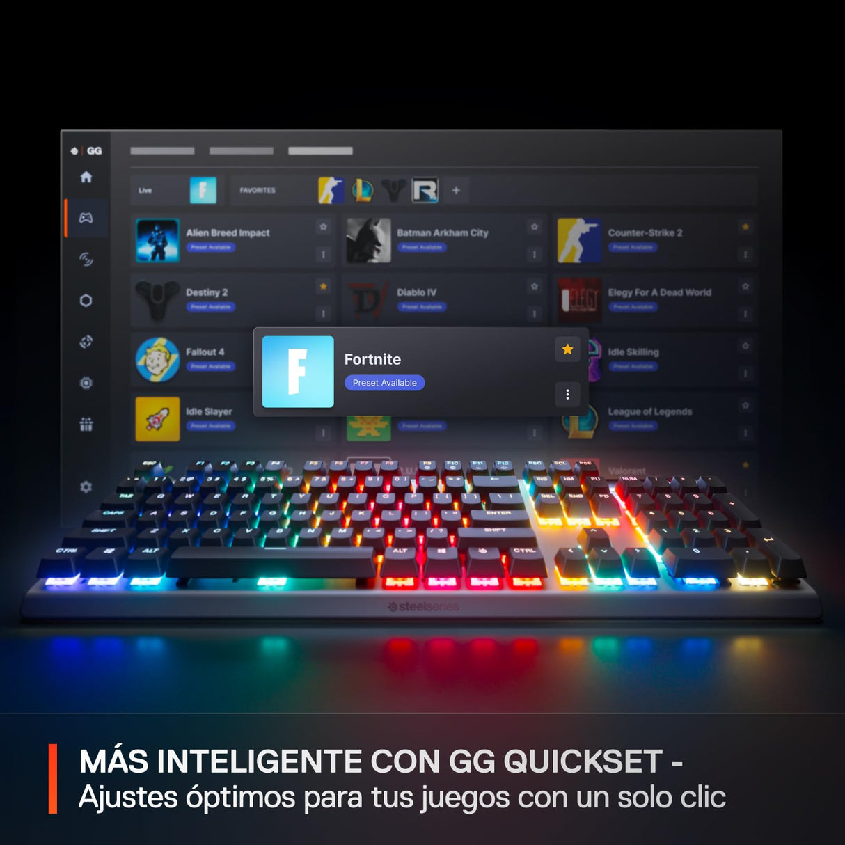 Steelseries Apex Pro Gen 3 Teclado Mecanico Gaming - HyperMagnetic Interruptores OmniPoint 3.0 - Accionamiento Ajustable - Rapid Trigger + Rapid Tap - Preajustes - Modo protección - USB-C - US QWERTY